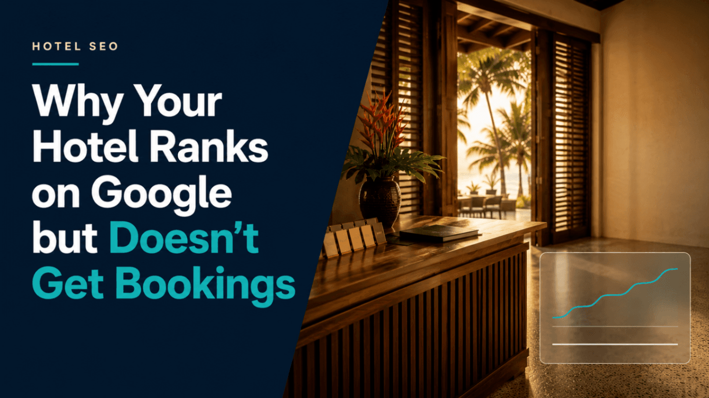 Why Your Hotel Ranks on Google but Doesn't
Get Bookings (2026)